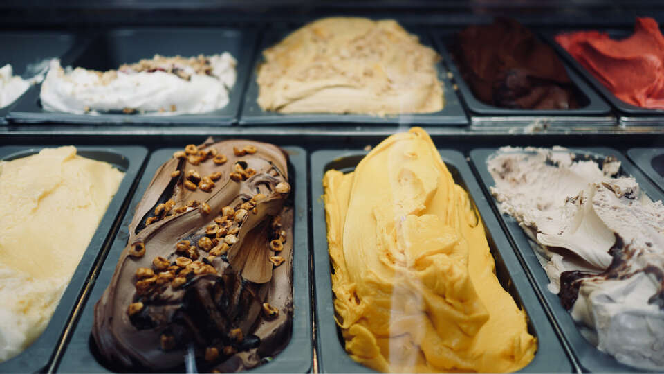 Gelato i glassbaren 