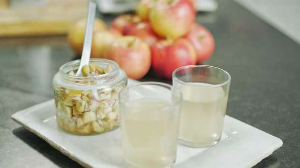 Äppelsaft och chutney Äppelsaft och chutney