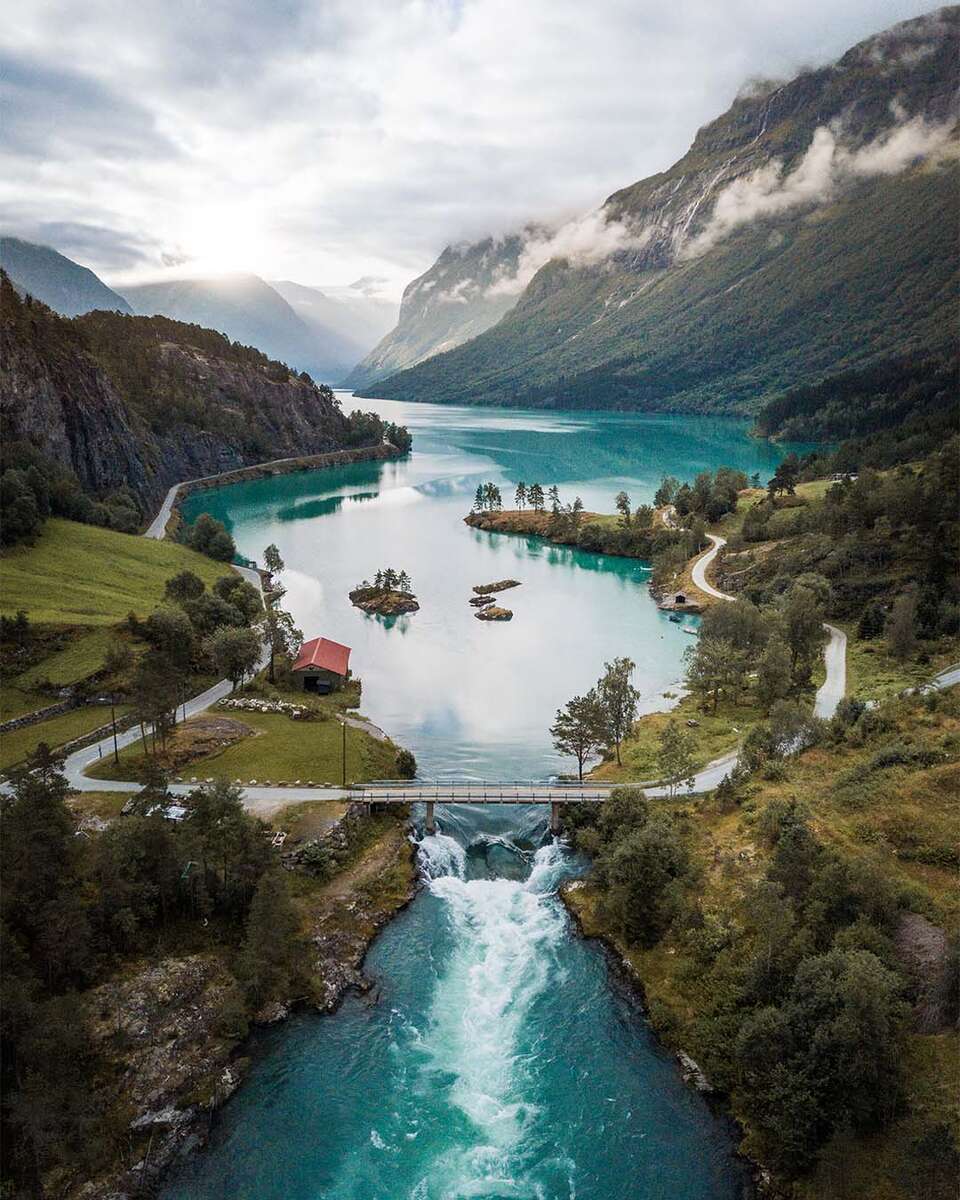 Nordfjorden i Norge