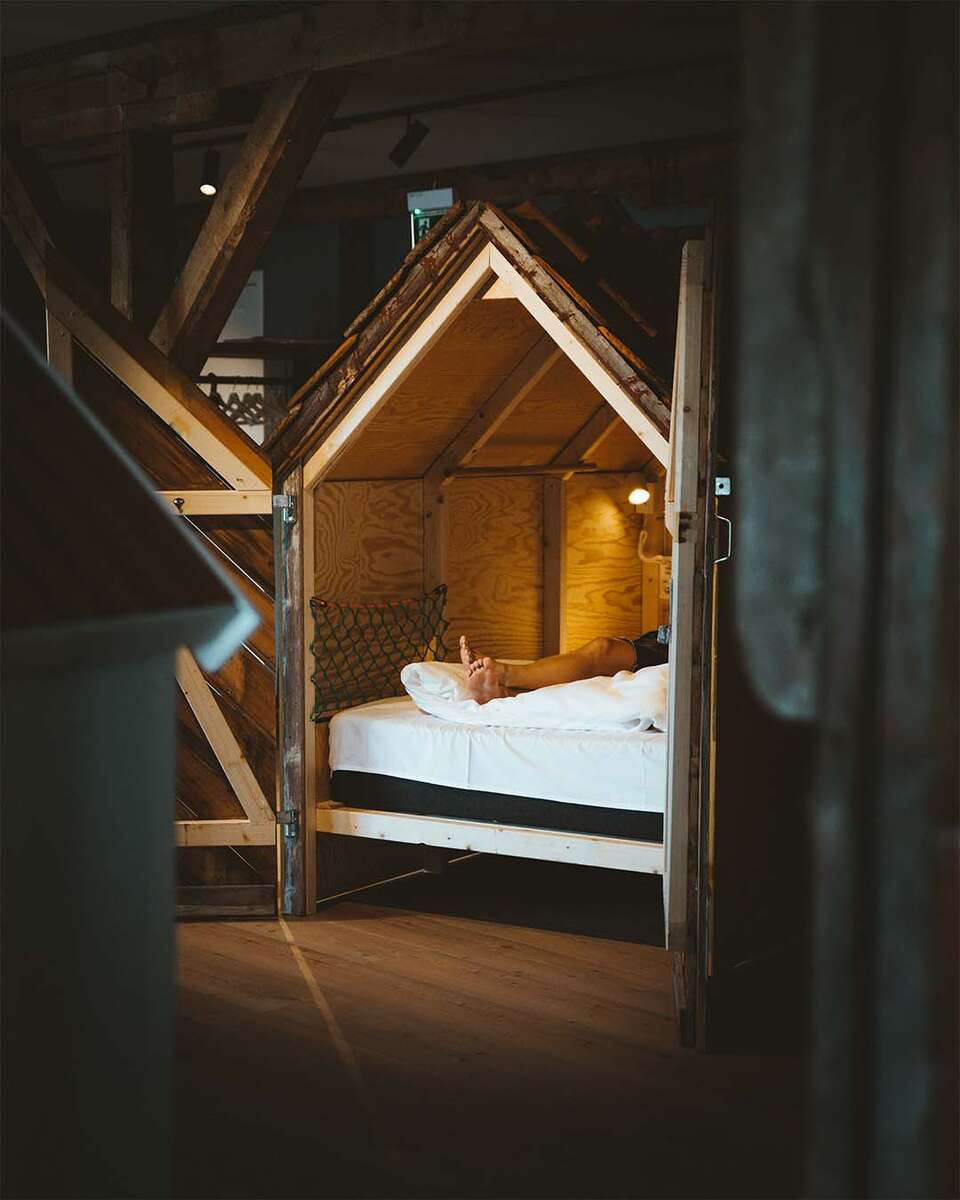 Poddavdelning på hostel i Norge