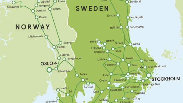 SJ rail network SJ rail network