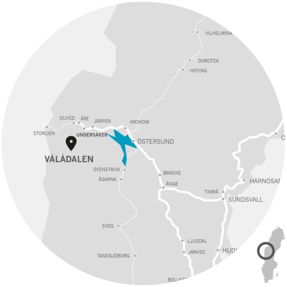Karta över Jämtland