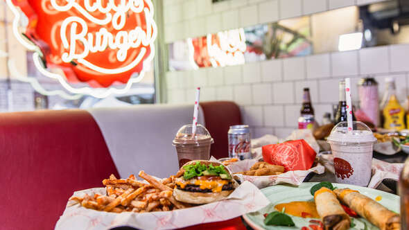 Hamburgare på restaurang