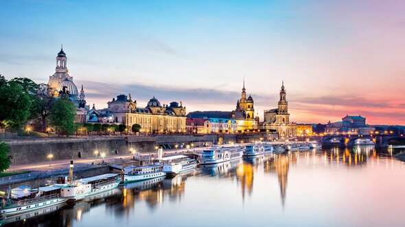Hjulångare på Elbe i Dresden