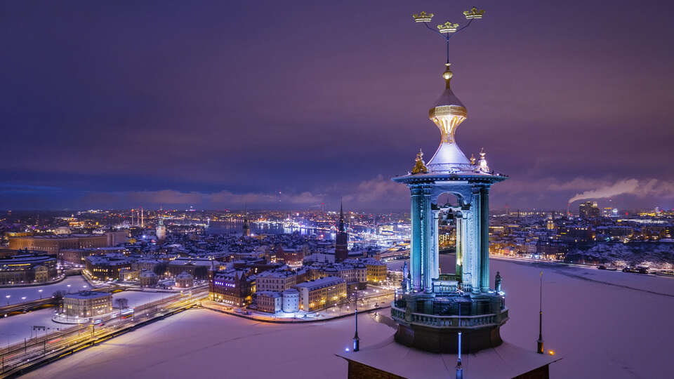 Stockholm i vinternatt